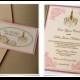 Eva Vintage Wedding Invitation - Vintage Wedding Decor - Custom Wedding Stationery - Ornate Scroll Design - Ivory, Gold, Blush Pink - Sample