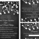 Printable Chalkboard Wedding Invitation Suite Printable Invitation Heart Invitation Download Invitation Edited jpeg file