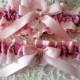 Pink Satin-Pink Lace and Pink Camo Garter Set-Browning Deers-Real Tree Camo-Camo Wedding-