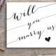 Will You Marry Us Card Printable "Will You Marry Us?" Ask Officiant Proposal Bridal Party Cards