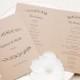 Printable Wedding Program Template - Kraft Paper Program, Printable Wedding Template - EDITABLE Text - Rustic Branch, 5x7 inches folded