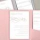 DiY Pocket Wedding Invitation Set - Instant DOWNLOAD - EDITABLE TEXT - Beloved Hearts (Vintage Pink & Gray)  - Microsoft® Word Format