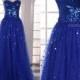 Royal Blue Prom Dresses Glamorous Long Bridesmaid Dress Formal Dress Long Evening Party Dress With Beading Sequins