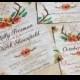 NEW! Floral Antlers Wedding Invitation set. Watercolor antlers wedding invitations. Hunting woodlands wedding