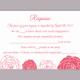 DIY Wedding RSVP Template Editable Word File Download Rsvp Template Printable RSVP Cards Fuchsia Pink Rsvp Card Rose Floral Rsvp Card
