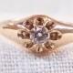 Victorian 14k Gold and Diamond Engagement Ring .25 Carat