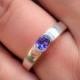 TANZANITE RING Gold Tanzanite Engagement Ring Violet Blue Tanzanite Ring Blue Engagement Ring Gift For Her Tanzanite Gold Ring