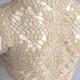 Golden Champagne Bamboo Bolero Eco-Friendly hand knit crochet Shrug Bridal Wedding Plus Size XL