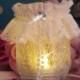 Crystal Frosted & Lace Candle Holder wedding decor', reception ideas,