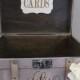 Vintage Wedding Card Box Extra Large, Rustic Wedding Card Box, Vintage Trunk Wedding Box with Custom Wedding Monogram C1C