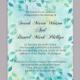DIY Rustic Wedding Invitation Template Editable Word File Download Printable Vintage Invitation Blue Invitation Leaf Floral Invitation