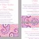 DIY Bollywood Wedding Invitation Template Set Editable Text Word File Download Pink Wedding Invitation Indian invitation Paisley Invitation