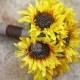 MADE TO ORDER - Sunflower Wedding Bouquet - Rustic Country Chic Wedding