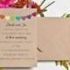Wedding Invitations Rainbow Stationery Kraft Invitations Simple Invitations Bunting Flag Invites Casual Wedding Invitations Garland Invites