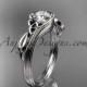 14kt white gold diamond celtic trinity knot wedding ring, engagement ring CT7324