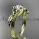 14kt yellow gold diamond celtic trinity knot wedding ring, engagement ring CT7324