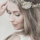 Wedding Hair Accessories ,Swarovski Bridal  Headband ,Gold Forehead Band, Wedding Hair Crown  , Bohemian Bridal Halo ,Tiara , Boho Headdress