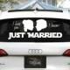 Star Wars Just Married Wedding Vinyl Window Cling Decal