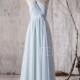 2015 Light Blue Bridesmaid dress Long, One Shoulder Wedding dress, Hollow neck Evening dress, Asymmetric Prom dress floor length (Z047)