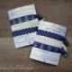 Navy blue, Gold, and Cream Nautical Bachelorette Elastic Hair Ties- "To have and to hold my hair back" "Get Nauti"- Party Favors