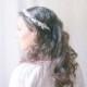 Baby's breath flower crown, Rustic wedding hair accessories, Wreath, Bridal headpiece, Floral headband, Pearls - DOVE