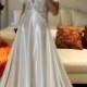 Bridal Nightgown Amelia Satin Embroidered Lace Wedding Lingerie Bridal Sleepwear Champagne Satin Bridal Gown Trousseau Sleepwear Honeymoon