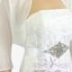 Bridal Ivory Chiffon Jacket, SALE Wedding Bolero Jacket, Chiffon Jacket, Shrug Bolero, Wedding Wrap, Bridal Bolero, Bridal Stole LCJ108-IVY
