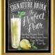 Chalkboard Style Signature Drink Signs 