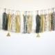 Black, White and Gold Metallic Sparkle Tassel Garland ... New Years Eve Party Banner . Wedding Ceremony Decor . Gold Photo Booth Prop
