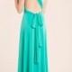 Light turquoise Floor Length Infininty Dress, light turquoise, Long Dress, Long party Dress, Versatile Dress, turquoise Dress Prom