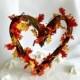 Fall Cake Topper, Vine & Leaves Wedding Decor