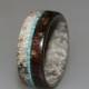 Deer Antler Ring, Antler Men's Ring, Wrapped Wood Ring, Turquoise Ring