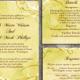 DIY Rustic Wedding Invitation Template Set Editable Word File Instant Download Printable Yellow Wedding Invitation Vintage Gold Invitation