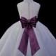 Ivory Organza Flower Girl dress tiebow sash pageant wedding bridal recital children bridesmaid toddler elegant sizes 12-18m 2 4 6 8 10 