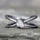 Raw Diamond Infinity Ring - Ready to Ship Size 7 - Limited Edition Engagement Rings - Sterling Silver - Rough Uncut Diamonds -Made in Canada