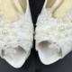 Bridal Open toe Ballet Flats Wedding Shoes-All Full Sizes-Peep Toe Lace Wedding Bridal Shoes,Size 4 5 6 7 8 9 10 11 12 Size 4~12.5