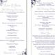 Wedding Program Template DIY Editable Word File Instant Download Program Navy Blue Program Gray Program Printable Wedding Program 4x9.25inch
