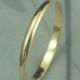 Solid 18K Gold 1.5mm Skinny Minnie Plain Jane Half Round Band-YOUR Choice of 18K Yellow, White or Rose Gold