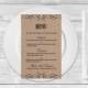 Kraft Paper Wedding Menu Template- Rustic Swirls Printable Wedding Menu Card - Editable PDF Templates - Instant Download - DIY You Print