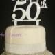 Happy 50th Birthday Acrylic Cake Topper Wedding Many Colors