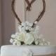 Engagement Party, Fall Wedding Decor, Rustic Heart Cake Topper