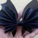 Large Black Bat Hair Bow
