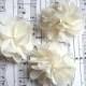NEW ITEM 3 Chiffon Wedding Hair Flowers / ivory chiffon wedding hair piece chiffon flower bridesmaids flower