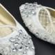 Wedding Flats,Bridal Ballet Shoes,Comfortable Flats,Lace Shoes Womens Wedding Shoes,Girls Wedding Shoes,Full Sizes