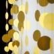 Fine Gold Circles Paper Garland,  20 Colors, Bridal Shower, Baby Shower, Party Decorations, Birthday Decor