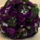 Camo Wedding Bouquet, Camo Bridal Bouquet, Camo Wedding, Purple, Shells