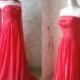 Red Chiffon Prom Dress- Strapless Prom Dresses 2016- Red Chiffon Sheath Bridesmaid Dress- Floor Length Wedding Gowns-Red Long Dinner (BD30)