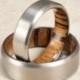 Titanium & Zebra Wood Lined Ring // Engagement Ring // Exotic Wood Ring // Men's Wedding Band // Women's Ring // Gift Ring