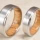 Cobalt & Red Oak Wood Lined Ring // Engagement Ring // Exotic Wood Ring // Men's Wedding Band // Women's Ring // Gift Ring