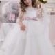 vory White Flower Girl Dress - Wedding Holiday Party Bridesmaid Birthday Flower Girl White Ivory Tulle Lace Dress